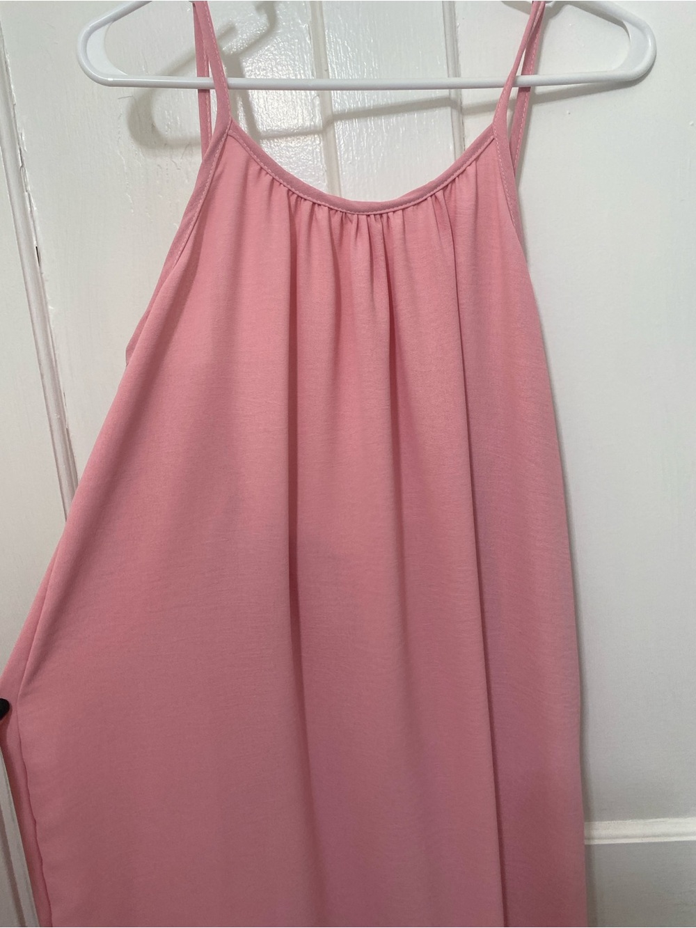 Pink Maxi Slip Dress - Spaghetti Strap - Picture 4 of 5